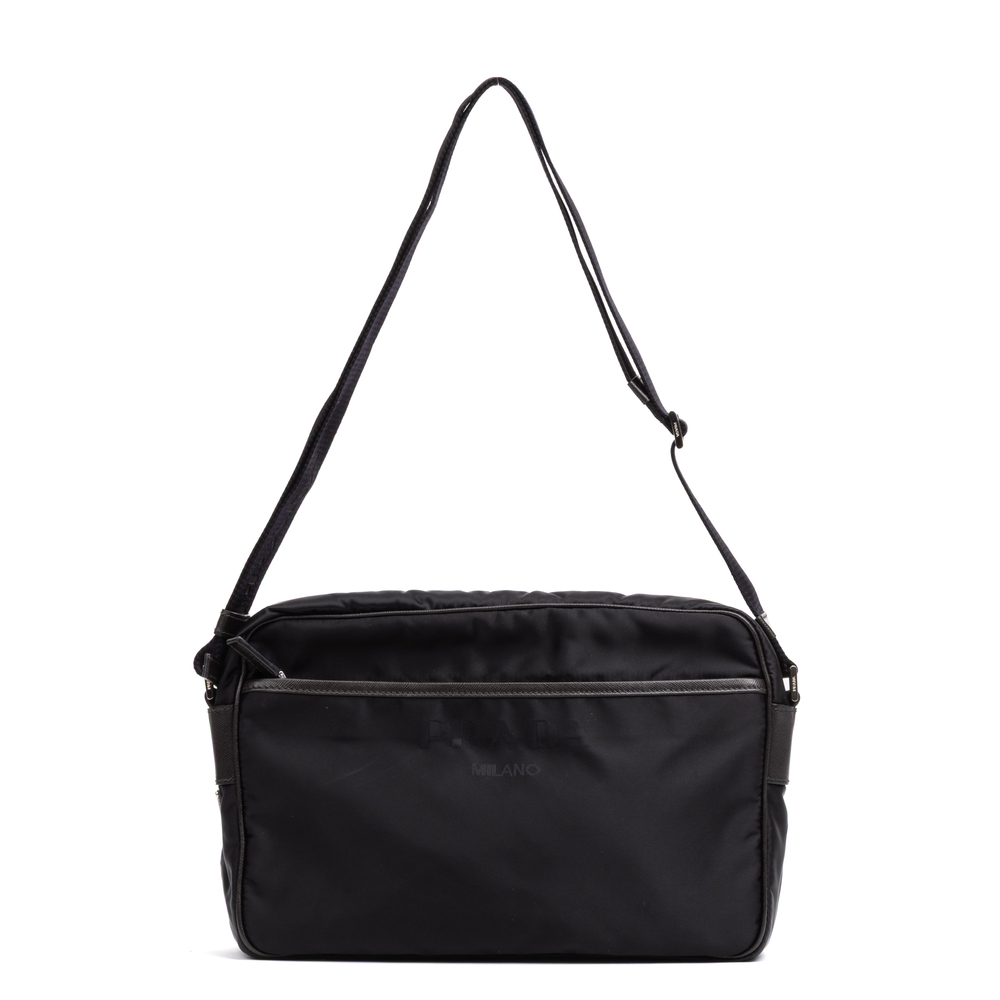 Prada Rectangular Zip Messenger Crossbody